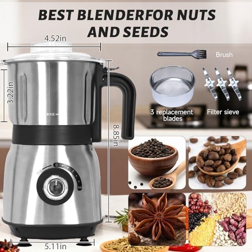Versatile Kitchen Grinder - 500W Electric Mill (Black) - Image 2