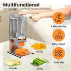 BIEAMA French Fry Cutter with 4 Blades, 1/4", 3/8", 1/2" & 8 Wedge - Image 2