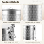 Stainless Steel Infuser Basket, 6.3 in Seasoning Strainer with Locking Lid & Hook Chain, Mesh Filter for Brewing & Cooking, Large Tea Strainer - Image 4