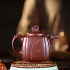 Tea Pot Light Luxury Purple Clay Teapot Living Room Decoration Office Tea Set Art Teapot with Filter Hole Tea Set Teapot for Infuser - Image 4