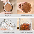 Glass Storage Containers With Lids, Glass Jars With Lids, 24oz, Set Of 3 - Image 3