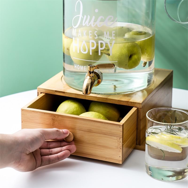 Water Pitcher Glass Fruit Juice Beverage Pot Set Cold Kettle Household Cold Water jug ​​Cup with Faucet Large Capacity high Temperature Resistance Water Jug - Image 7