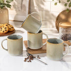 theterra Ceramic Coffee Mugs Set of 6, 14.2 oz Coffee Cups with Handle - Image 4