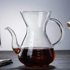 Pour Over Coffee Maker,800ml/27oz Paperless Borosilicate Glass Carafe and Reusable Stainless Steel Permanent Filter,Glass Coffee Pot,Manual Coffee Dripper Brewer - Image 3
