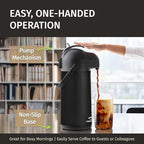 Airpot Coffee Carafe Dispenser with Pump Black 12 Hours Hot Water Retention - Image 4