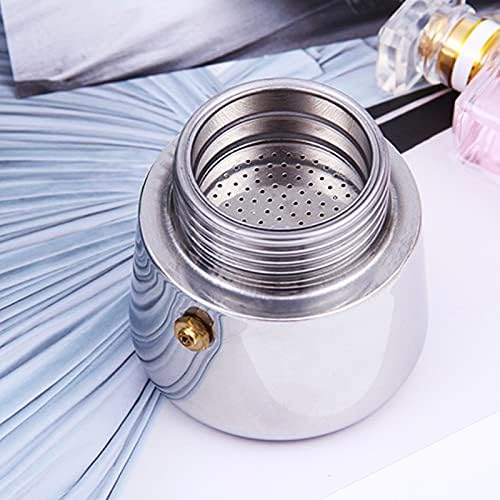 Moka Pot Stainless Coffee Pot Stovetop Espresso Maker Percolator Italian Coffee - Image 3