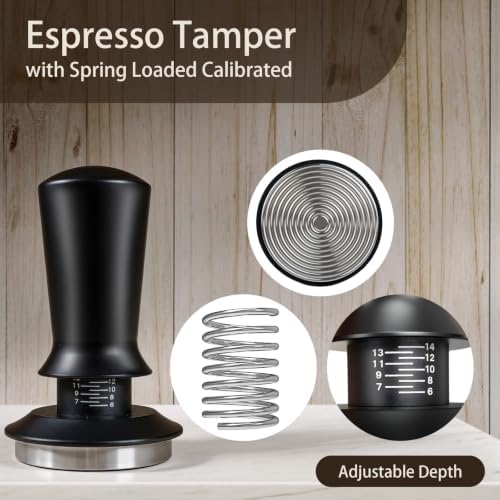 7 Pcs 58mm Espresso Tamper Tools Accessories Kit for Coffee WDT Tool Set - Image 3