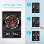3kg/0.1g Digital Kitchen Weight Grams Electronic Balance Precision Coffee Scale Portable with Timer Food Espresso Tools - Image 3