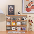 Mug Shelf 4-Tier Walnut Coffee Cup Displays,Kitchen Spice Storage - Image 2