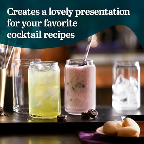 Libbey Classic Can Shaped Drinking Glasses Set of 4, Clear Kitchen Glass Tumbler, 16 Oz, Dishwasher Safe Glass Cups Set for Beverages and Cocktails - Image 5