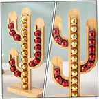 Creative Cactus Coffee Capsule Holder Rack, Bamboo Desktop Stand - Image 3