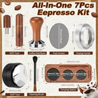 7 Pcs Espresso Accessories Tamper Set WDT Tool Barista Kit 58 mm - Image 2