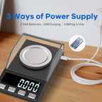 Digital Milligram Scale 100g/0.001g rechargeability, High Precision Portable Jewelry Scale, Powder Scale, Micro Scale for Powder Medicine, Gold, Gem, Reloading, Calibration Weight - Image 6