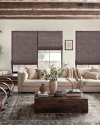 30" W x 72" H Cordless Bamboo Roman Shades for Interior, Coffee - Image 7