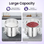 304 Stainless Steel Airtight Canister, 6L Canisters Container with Lids and Sturdy Locking Clamp,Bucket Food Storage Containers Airtight for Rice, Flour, Grain, Coffee Bean - Image 4