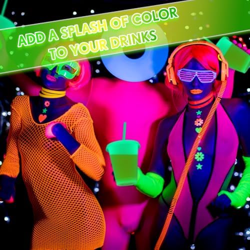 Honeydak 30 Pack 16 oz Glow in the Dark Halloween Cups, Fluorescent Green - Image 5