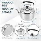 Whistling Tea Kettle,5.5l Tea Pot with Ergonomic Handle for Stovetop - Image 3