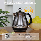 Evoloop 1.7L Electric Kettles, BPA Free Tea Kettle, Hot Water Boiler Heater, Stainless Steel Teapot, Auto Shut-Off & Boil-Dry Protection, 120V/1500W (Black) - Image 3