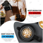 Small Insulated Coffee Carafe, 27 oz, Keeps Hot for 12H, Black - Image 2