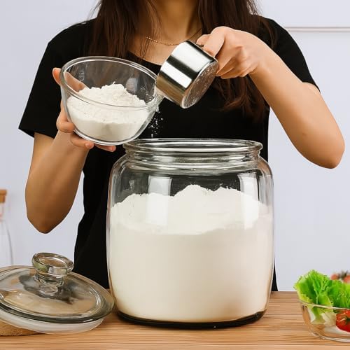 kitchentoolz 2.5 Gallon Extra Large Glass Cookie Jar with Airtight Lid – XL Clear Storage Container for Bulk Cookies, Candy, Flour, Dog Treats & More – Oversized Jar for Kitchen or Laundry Room - Image 7