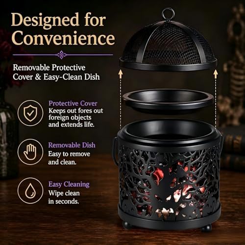 Dicimi Halloween Wax Melt Warmer – 3-in-1 Candle Warmer Lamp for Scented Wax, Wax Melter & Beverage Warmer, Flameless & Energy-Saving, Unique Scentsy Wax Warmer Alternative, Gifts for Friend - Image 4