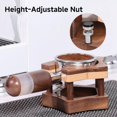Modular Espresso Tamping Station, 4-in-1 Solid Wood Coffee Organizer, Tamping Station 51~54mm for Tamper & Portafilter, Espresso Tamp Stand for Home Barista - Image 5
