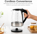 MEGAWISE 1.8L Glass Electric Kettle, Auto Shut-Off, Boil-Dry Protection - Image 4