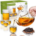2-IN-1 Glass Tea Sets for Adults, Gifts for Tea Lovers by Almagic