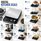 Waterproof Digital Kitchen Scale 0.001oz/0.1g Precision, Stainless Steel Electronic Scale with 3 Power Options (Rechargeable/AAA/Built-in), 10 Units Conversion, Smart Standby, 22lb/10kg Capacity - Image 4