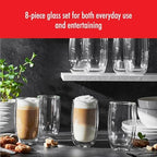 ZWILLING Sorrento 8-pc Double-Wall Glass Latte Cup Set - Image 2