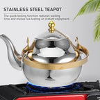 VILLCASE Stainless Steel Teapot with Removable Infuser Stovetop Tea Kettle Water Kettle Fine Mesh Strainer for Loose Leaf Brewing Home Office Travel Use - Image 3