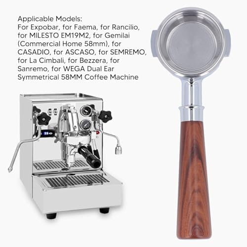 Coffee Portafilter 58mm Bottomless Detachable Rosewood - Image 5