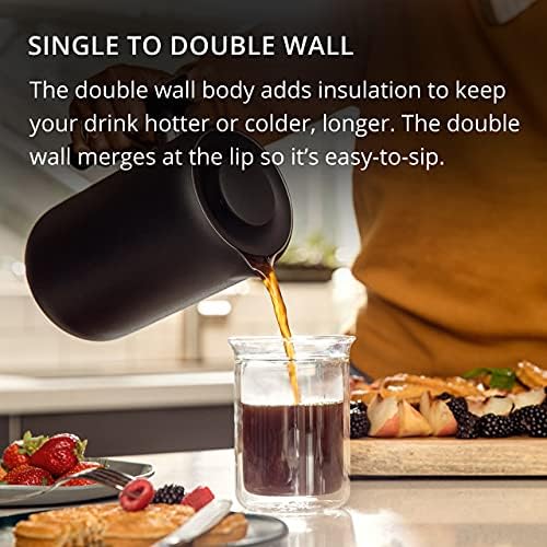 Fellow Stagg Handblown Double Walled Glass Coffee Mugs 10 oz, Set of 2 - Image 2
