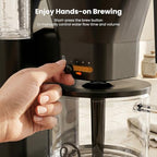 Kismile SCA Certified 8-Cup Coffee Maker, 6-Min Quick Brew, Hot & Cold Brew Coffee Machine, Adjustable Flow Control, Magnetic Anti-Drip, Keep Warm, DIY Manual Mode, Dishwasher Safe, Matte Black - Image 5