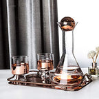 Water Pitcher Water Jug and Glass Set,Crystal Wine Glasses Cup Set Bar Accessories,Nordic Light Luxury Cold Kettle Wine Milk Bottle Water Jug(Rose Red) - Image 5