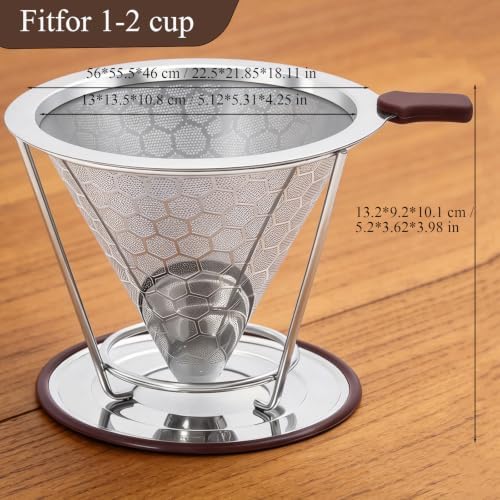 Stainless Steel Coffee Filter with Removable Stand, Travel Coffee Strainer - Image 4