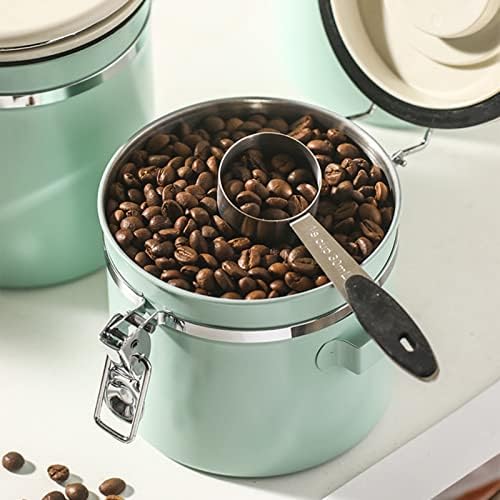 Coffee Containers,Coffee Canister For Ground Coffee,Coffee Canister Mint Green Food Grade Stainless Steel Airtight Coffee Container(Mint Green1.8L) - Image 5