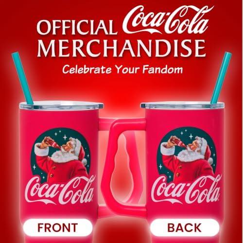 Silver Buffalo Coca-Cola Vintage Santa Stainless Steel Tumbler, 30oz - Image 5