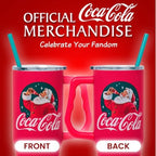 Silver Buffalo Coca-Cola Vintage Santa Stainless Steel Tumbler, 30oz - Image 5