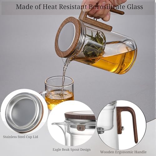 600ml/20.3oz Magic Witchcraft Enchanted Glass Teapot with Strainer - Image 5