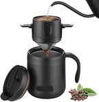304 Stainless Steel Portable Reusable Coffee Dripper Holder - Image 2