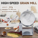 Goldtouch 2000g Grain Mill Grinder 3600W Electric Stainless Steel Grain Grinder High-Speed Pulverizer Powder Machine for Dry Wheat, Oats, Corn, Pepper and Coffee Beans (2000g Swing Type) - Image 3