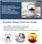 Enamel Tea Kettle, Vintage Tea Pot Stovetop with Folding Handle for Tea, Coffee, Milk(2L) - Image 3