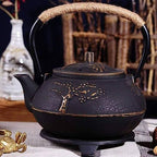 KYUSAR Japanese Cast Iron Teapot Chinese Teapot 30.4oz/0.9L Teapot Cast Iron Tea Pot with Infuser Japanese Teapots Kettle for Home Kitchen Restaurant Tetsubin Tea Pot - Image 5