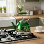 Stainless Steel Kettle 0.74-qt – Small Tea Kettle for Stovetop, Fast Boiling Metal Teapot with Ergonomic Handle, Compact Water Kettle for Coffee & Tea, Silver (Green 0.7L) - Image 5