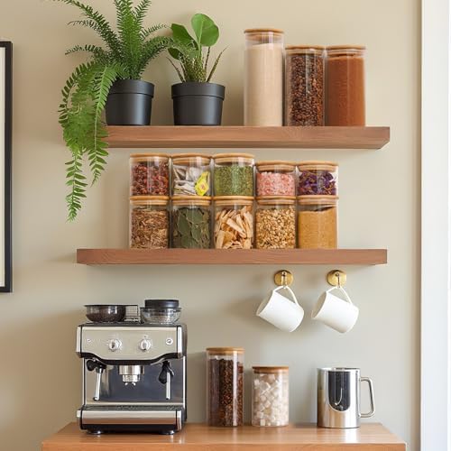 ComSaf Glass Storage Containers with Lids 0.6 Qt, 9 Pack Small Glass Jars - Image 5