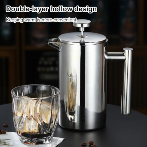 Stainless Steel French Press Coffee Maker 12/27/34oz Double Wall Portable - Image 2