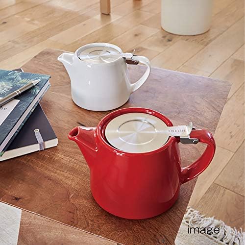 FORLIFE Stump Teapot with SLS Lid and Infuser, 18-Ounce, White - Image 2