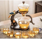300ML Loose Leaf Tea Steeper,Tea Infuser for Loose Leaf Tea,Glass teapot,Tea Sets for Adults,Kettle teapot,Tea Steeper for Loose Tea,Tea Maker,Glass Tea Kettle(Bird+6 Cups) by Unknown