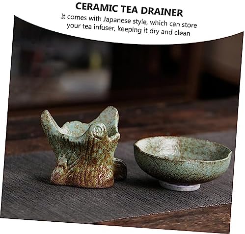 VALICLUD Ceramic Tea Strainer for Loose Leaves Practical Fine Mesh Filter for Gongfu Tea Reusable Stylish Spring Green Design - Image 7